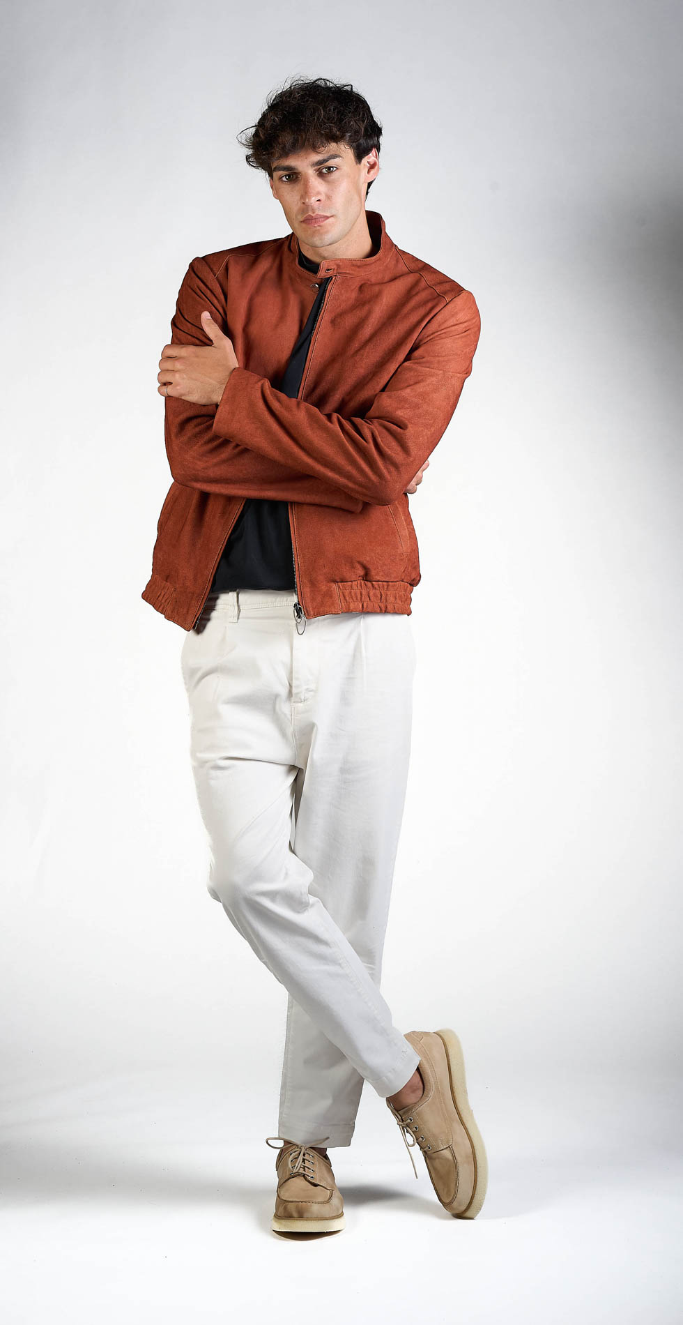 DANIELE BASTA LEATHER AND SILVER JACKET 